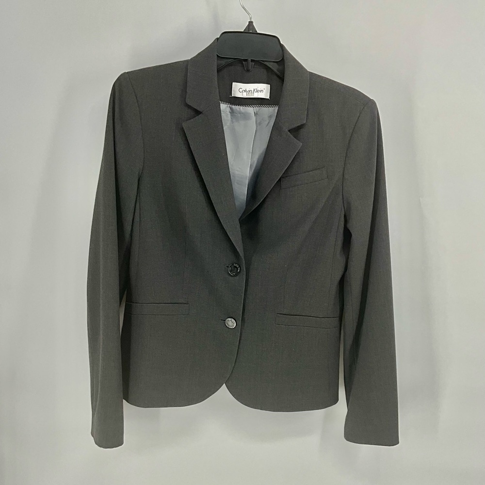 Calvin Klein Women's Gray Blazer 8